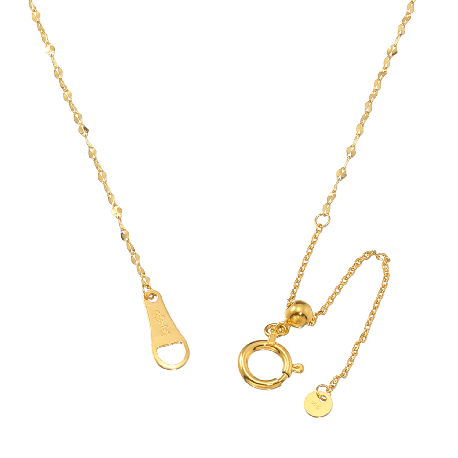 オール　ブランシュ 純金 ペタルロール グラデーションネックレス