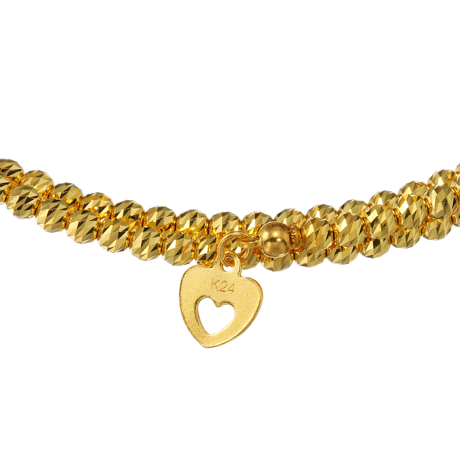 オール　ブランシュ 純金 ヴィーナスカット ２連フレキシブルバングル