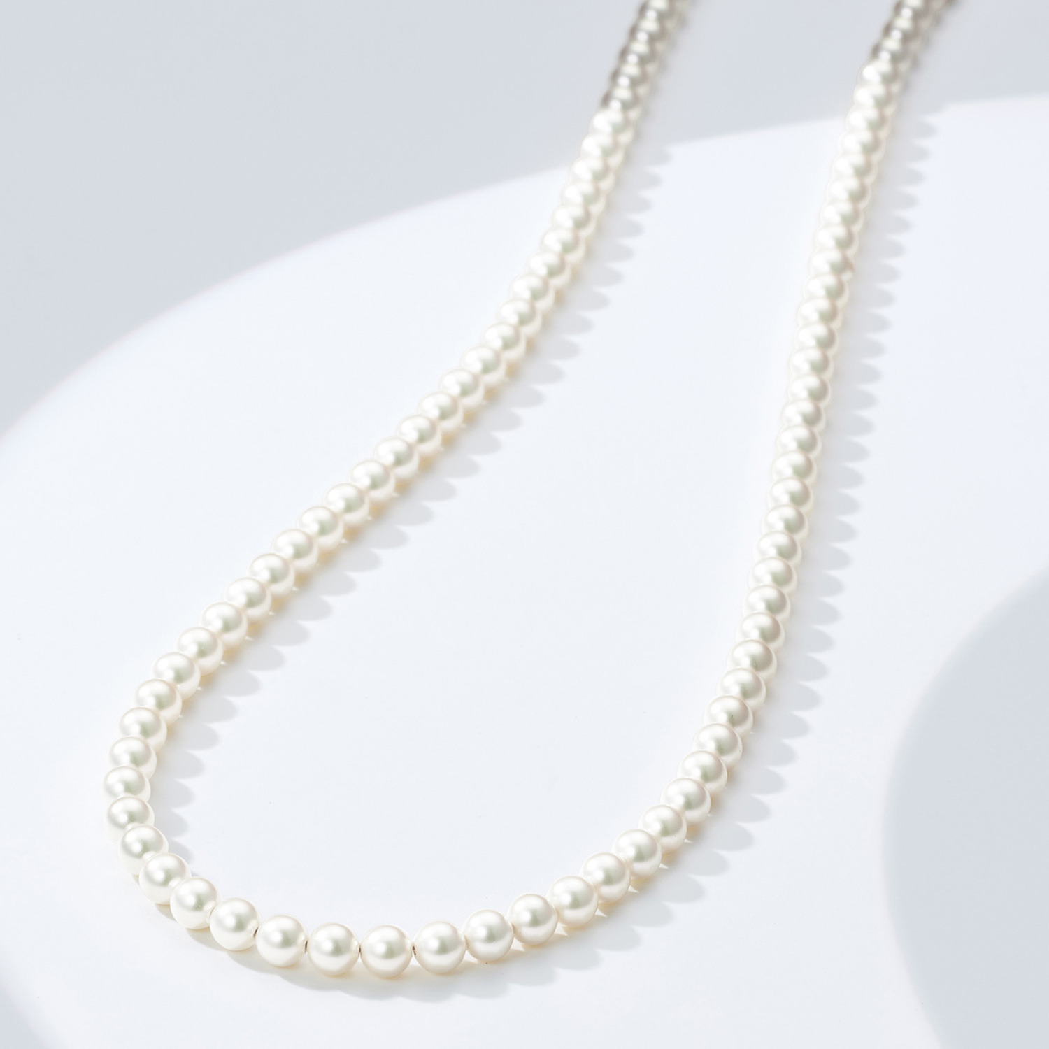 プレミアムパール 泉州の職人技 ステンレス ベビー貝パール マグネットアジャスター付 マチネータイプ ネックレス