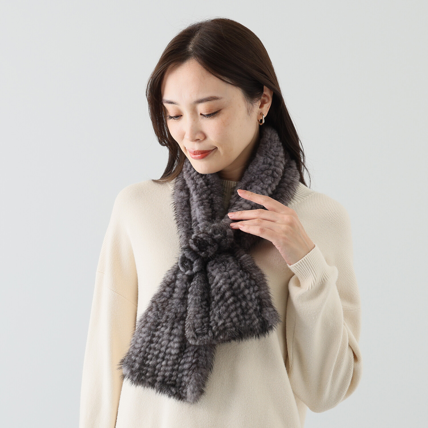 ミンク ヤーンマフラー