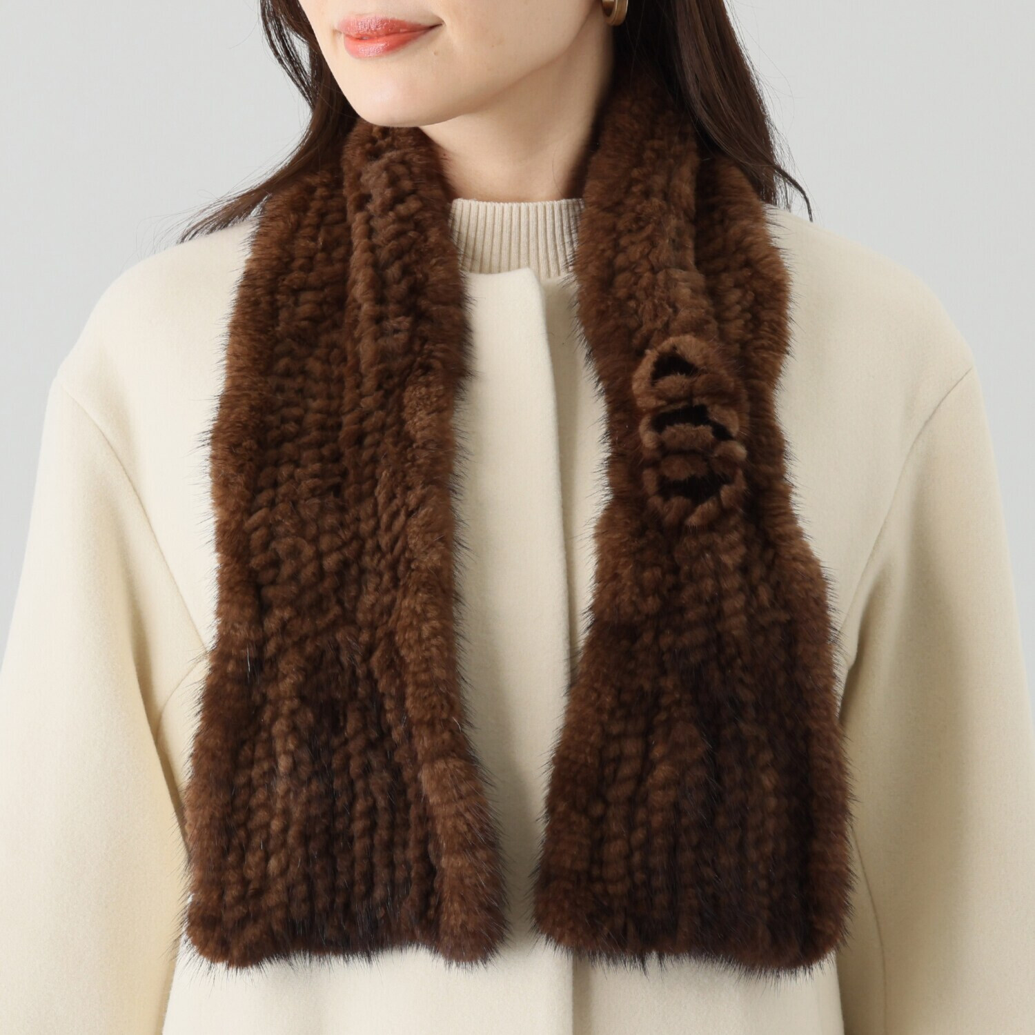 ミンク ヤーンマフラー