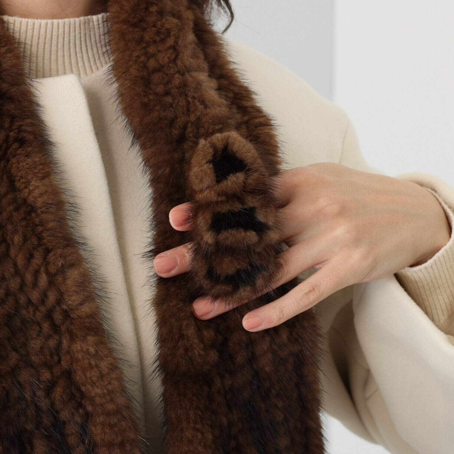 ミンク ヤーンマフラー