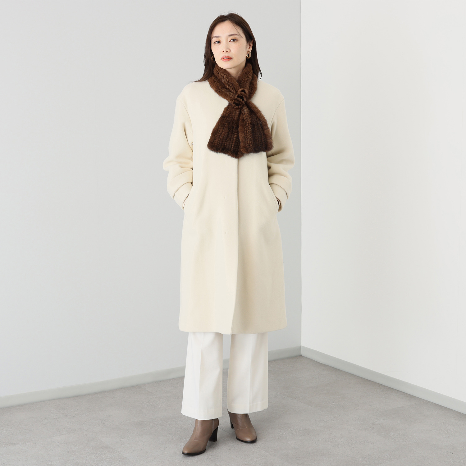 ミンク ヤーンマフラー