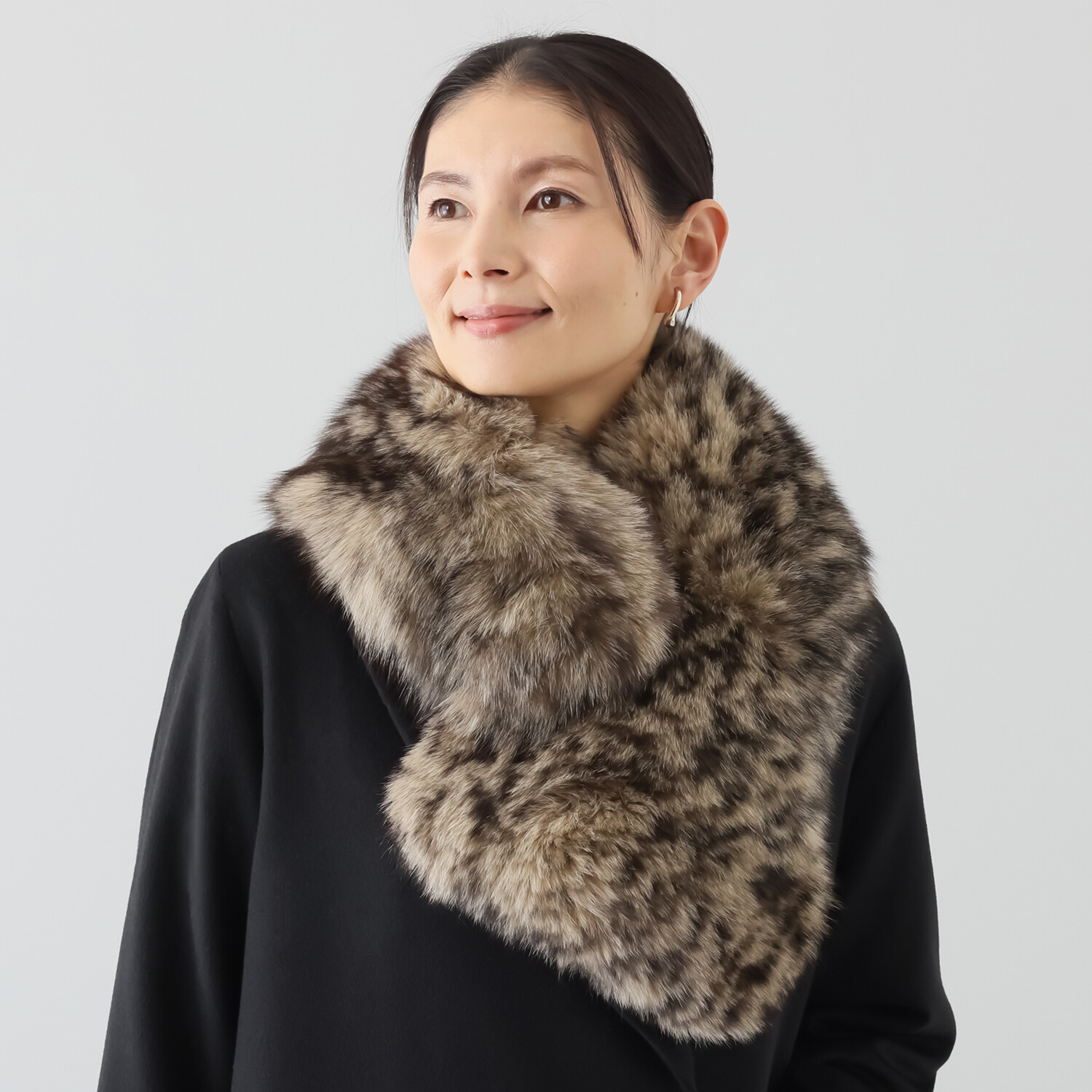 日本製 ＳＡＧＡ ブルーフォックス プリントマフラー