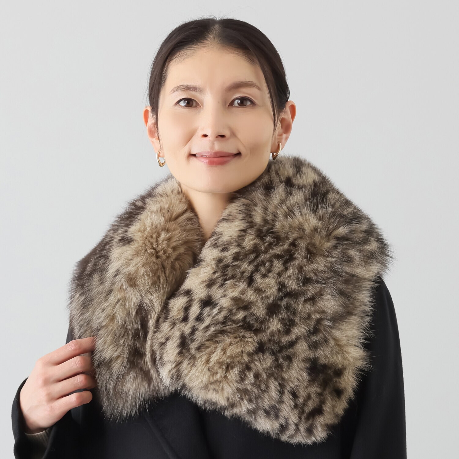 日本製 ＳＡＧＡ ブルーフォックス プリントマフラー