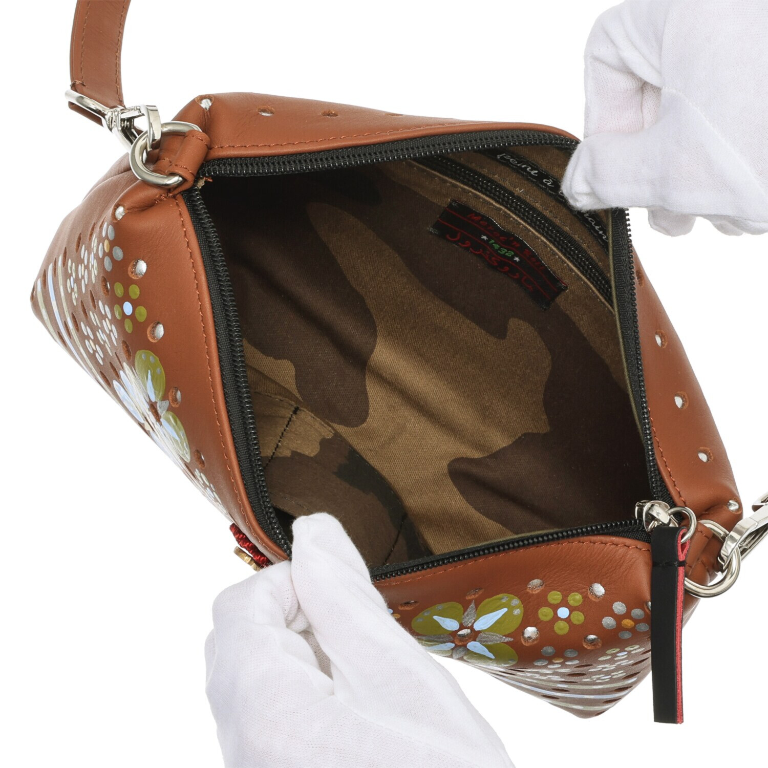 モロッカンロール 手描きアートショルダー “メクネス” ＜タッセル付＞