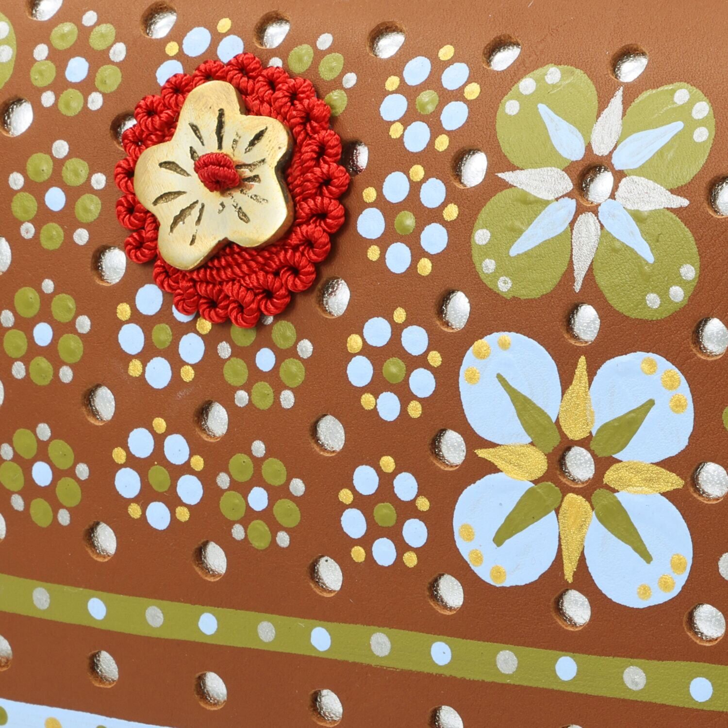 モロッカンロール 手描きアートショルダー “メクネス” ＜タッセル付＞