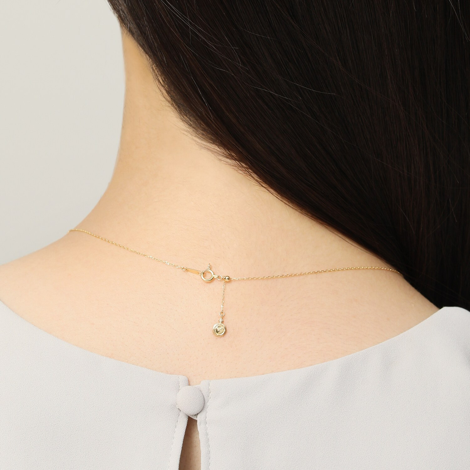 チェルカーレ １８Ｋ 懐中時計モティーフ付 ケーブルチェーン ネックレス