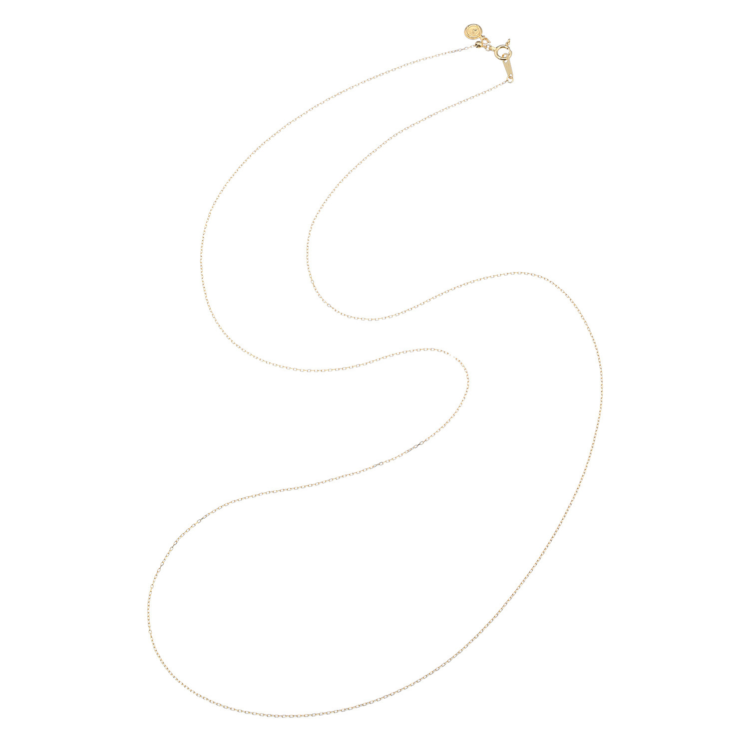 チェルカーレ １８Ｋ 懐中時計モティーフ付 ケーブルチェーン ロングネックレス