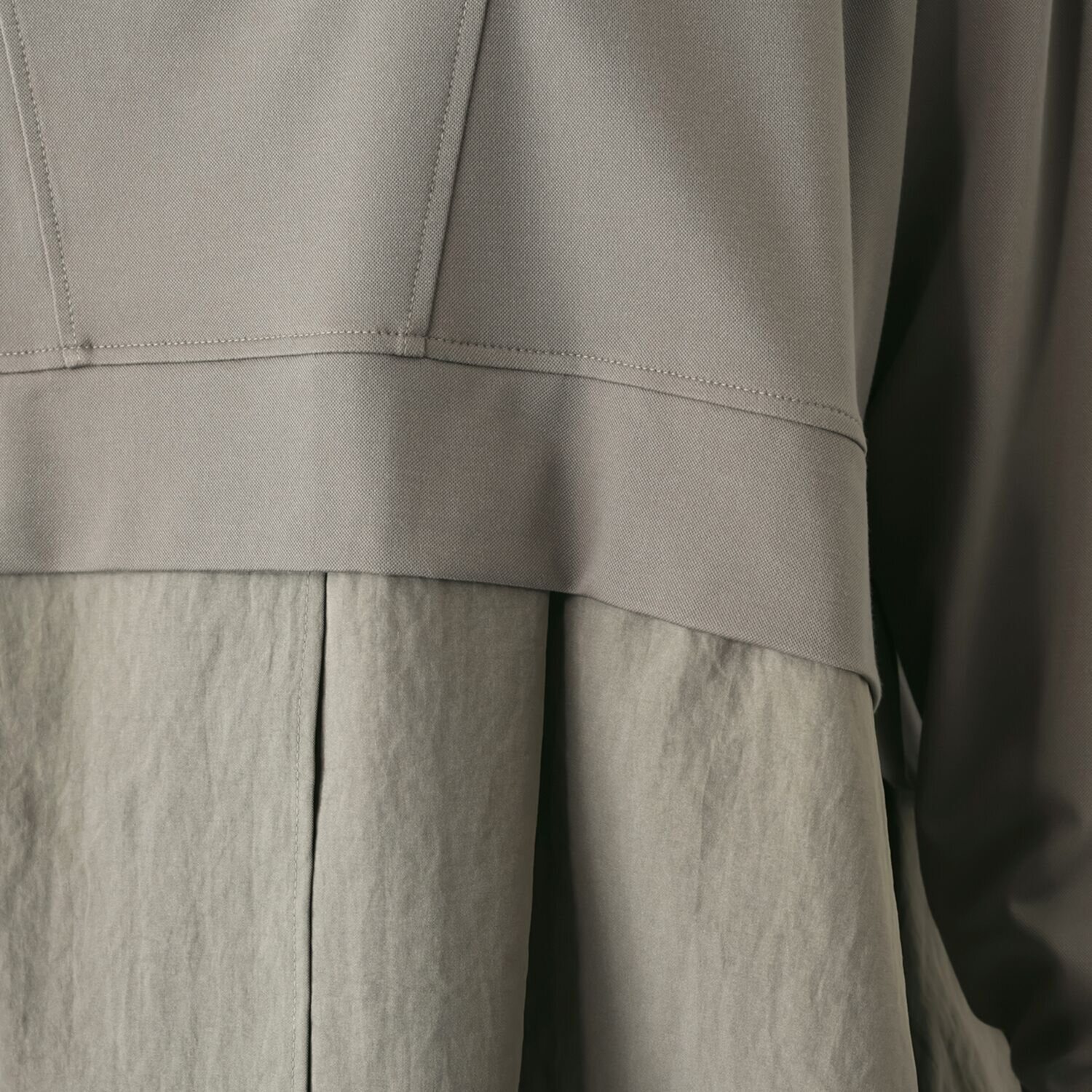 ヨーコモリモト ブランド定番 異素材コンビ デザインプルオーバー