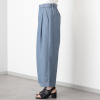 オンザビーバイサマーミー 安心と洗練を叶える 配色共布ベルト付 ワイドストレートパンツ