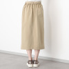 オンザビーバイサマーミー Ｉラインで旬な装い 共布配色ベルト付 タックデザインスカート