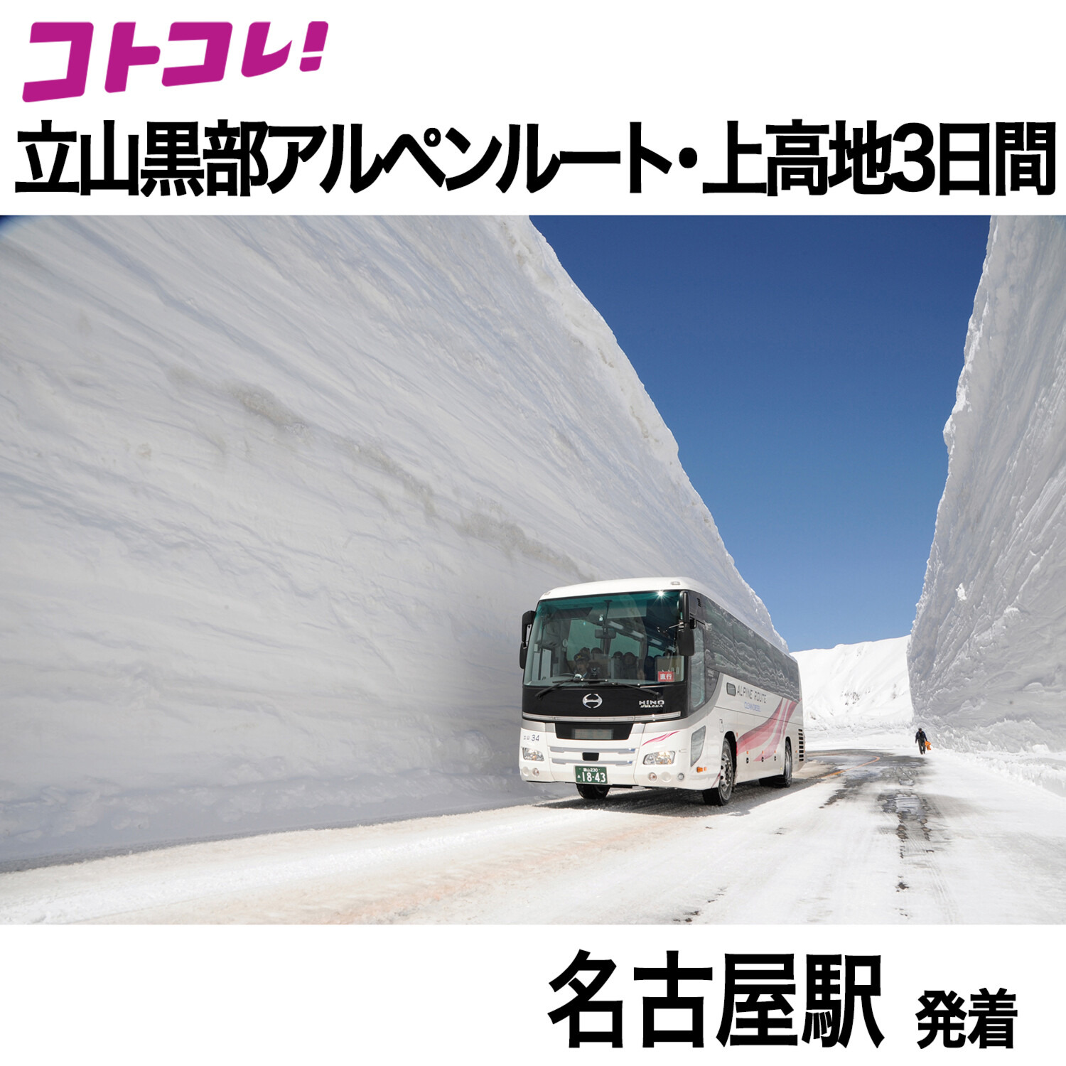 大人時間を愉しむ 立山黒部アルペンルート 上高地の旅３日間 ２名１室 名古屋駅発着