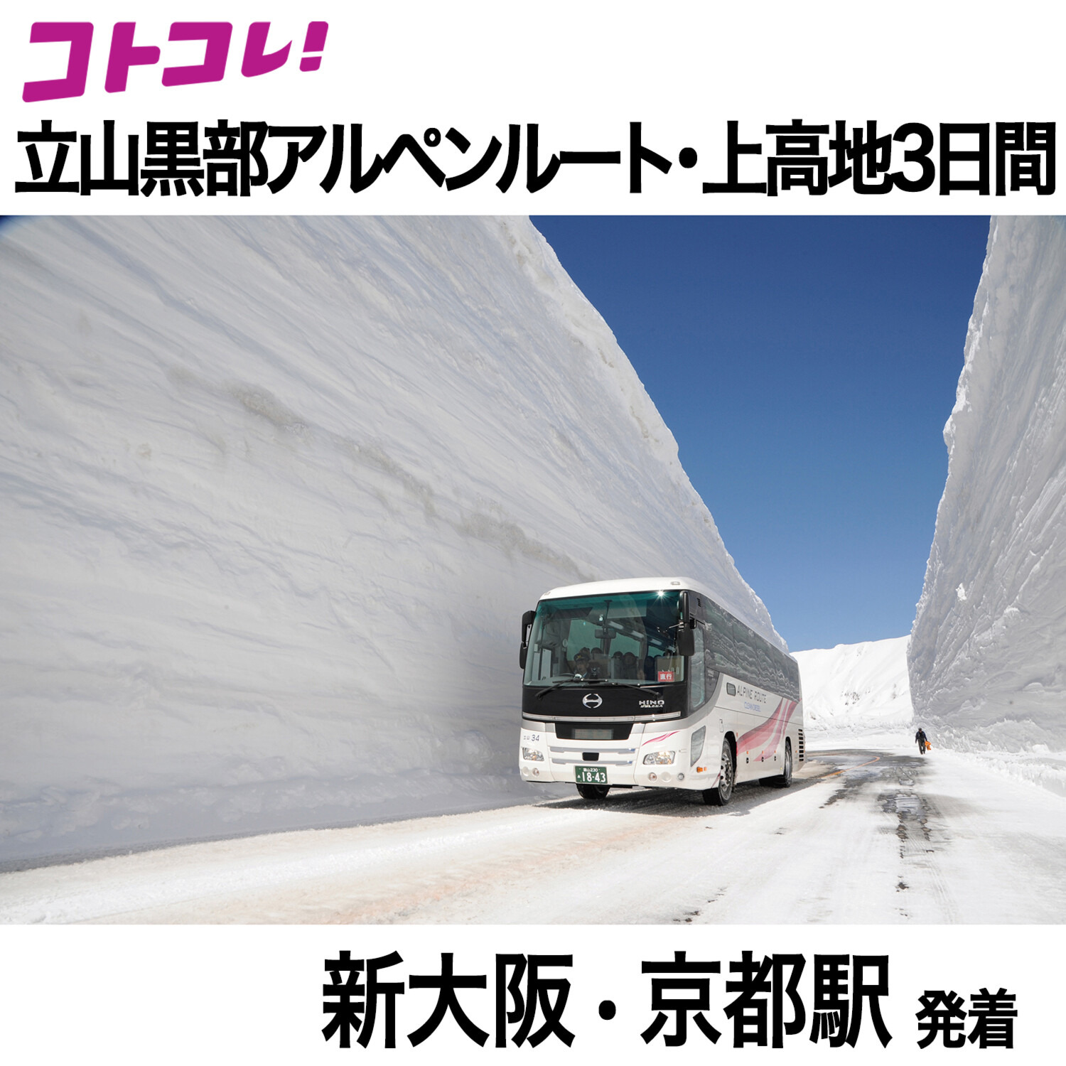 大人時間を愉しむ 立山黒部アルペンルート 上高地の旅３日間 ２名１室 新大阪・京都駅発着