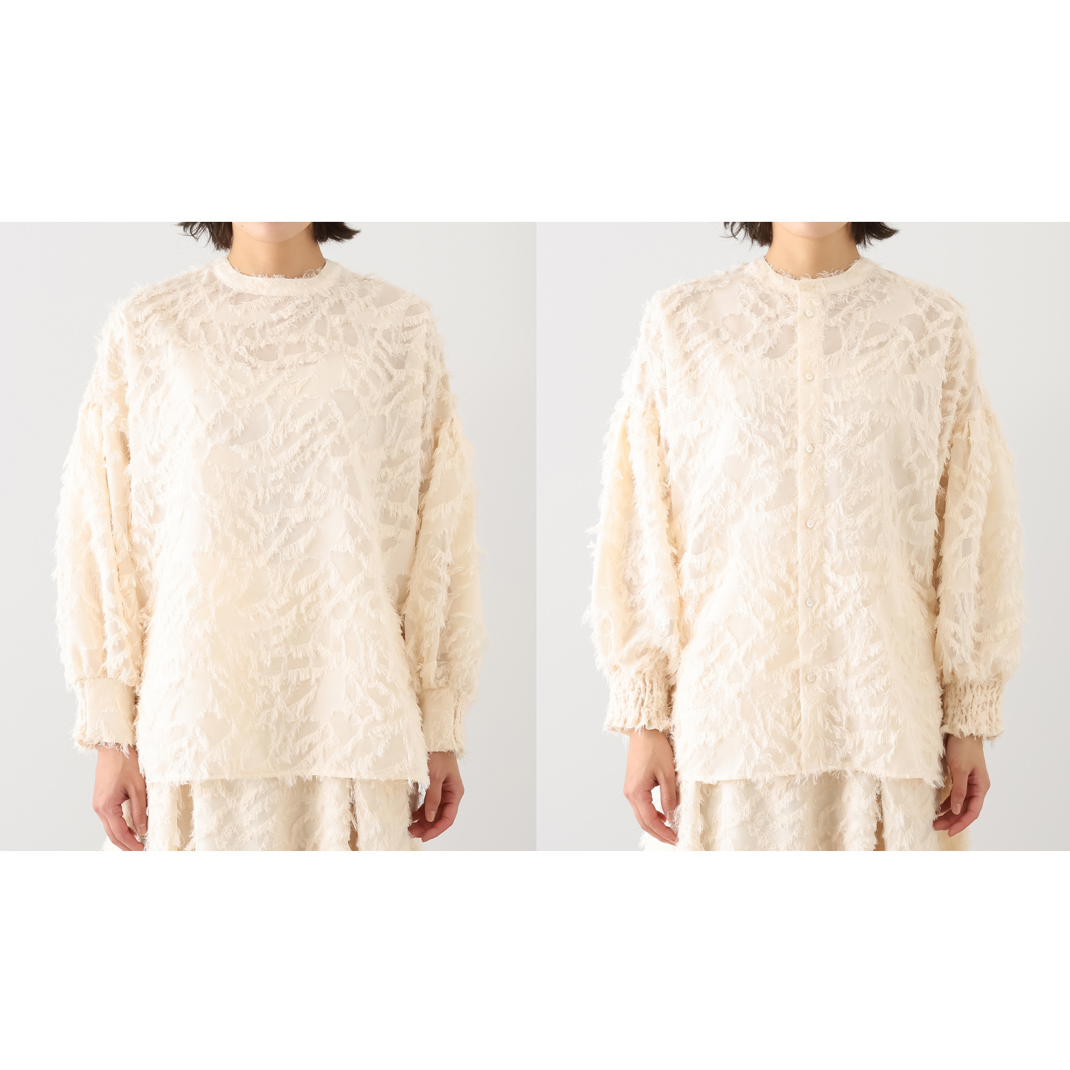 シック　バイ　ネイチャー カットジャガード ２ウェイブラウス