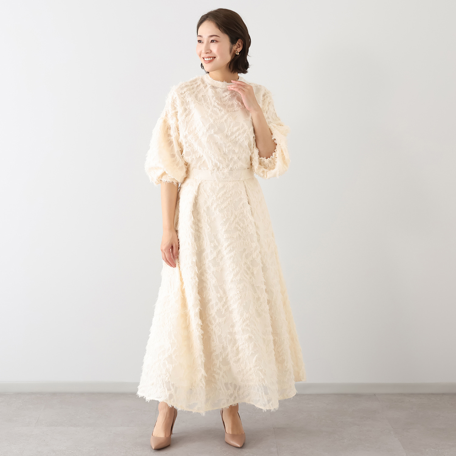 シック　バイ　ネイチャー カットジャガード ２ウェイブラウス