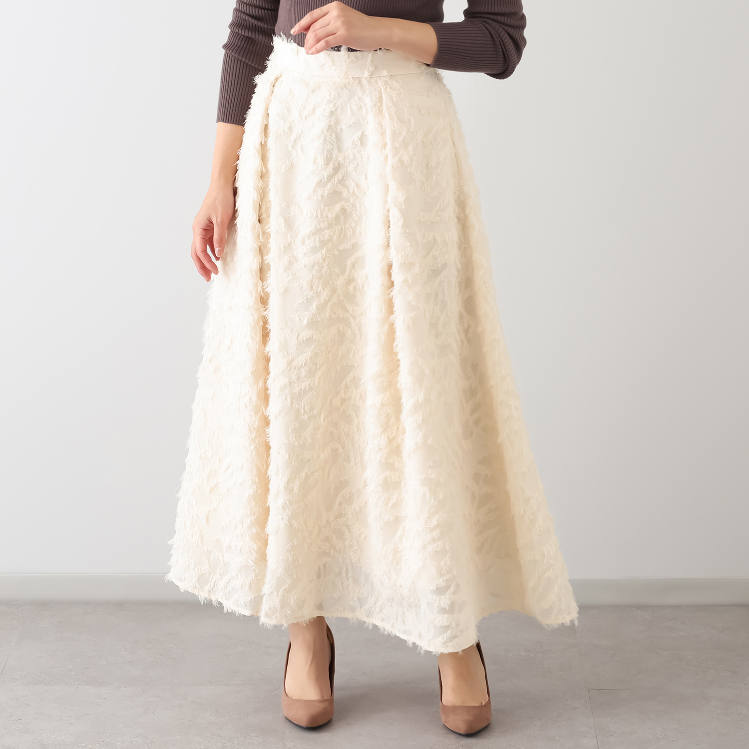 シック　バイ　ネイチャー カットジャガード フレアースカート