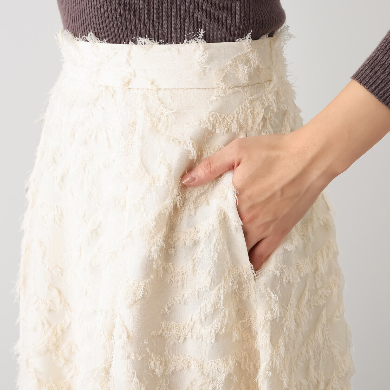 シック　バイ　ネイチャー カットジャガード フレアースカート