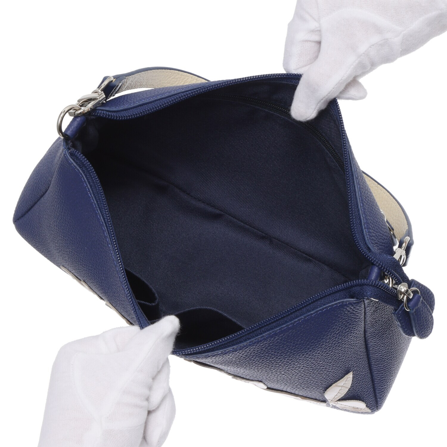 アランチャ クロコ使いリーフデザイン ２ウェイ ショルダーバッグ