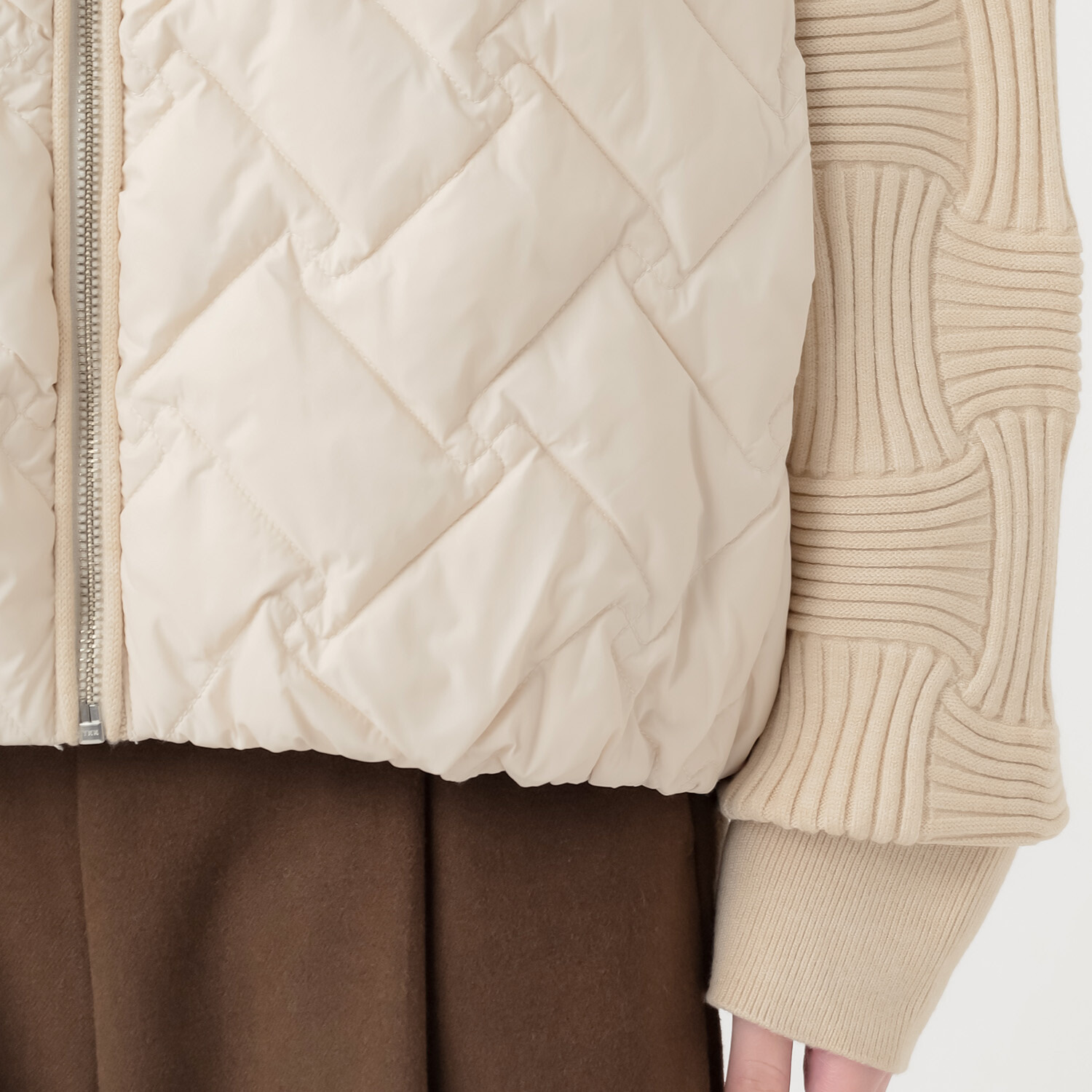 ダジュール 袖ニット ダウンジャケット