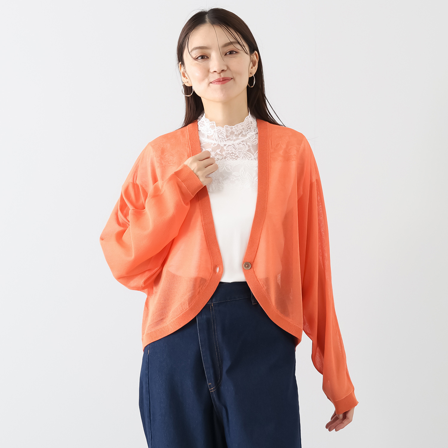 オトナノクラシ シースルー モモンガ風カーディガン