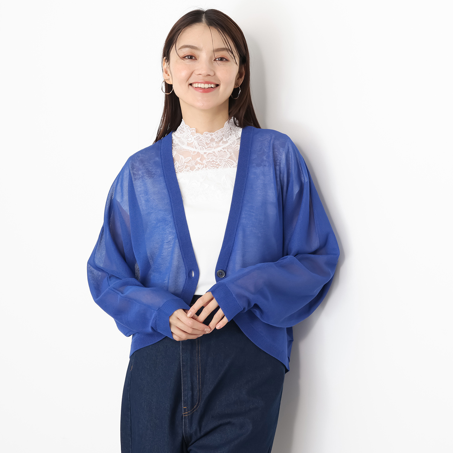 オトナノクラシ シースルー モモンガ風カーディガン