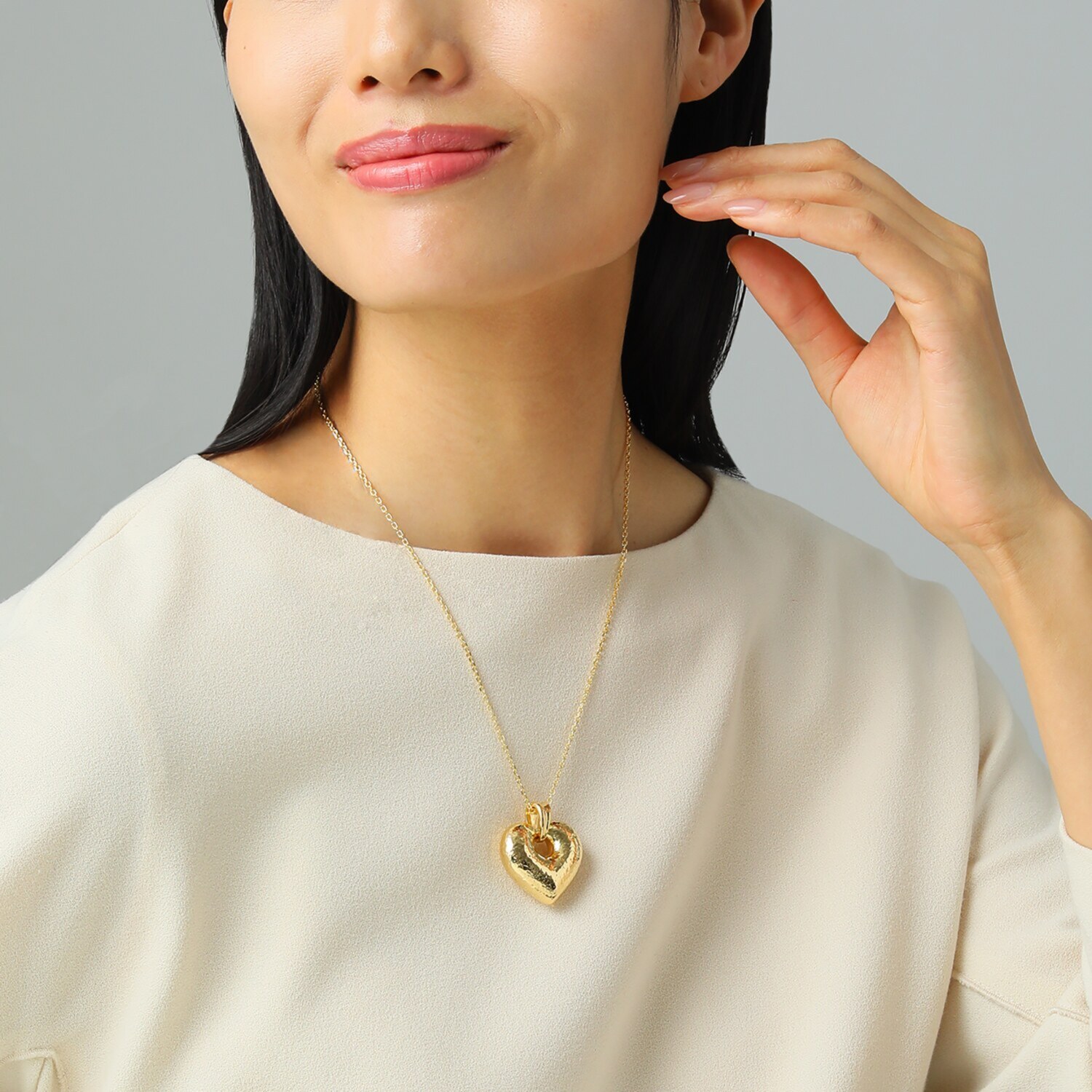 エトルースカ イタリアメイド ハンマード ハートモティーフ ペンダント