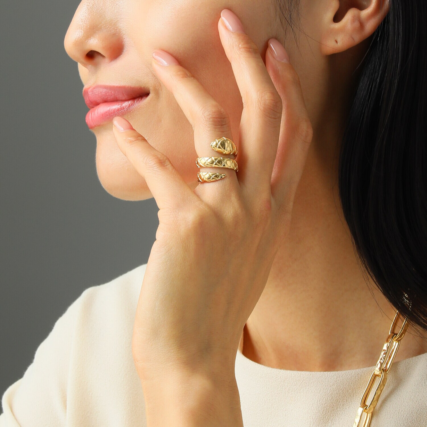 エトルースカ イタリアメイド スネークモティーフ リング