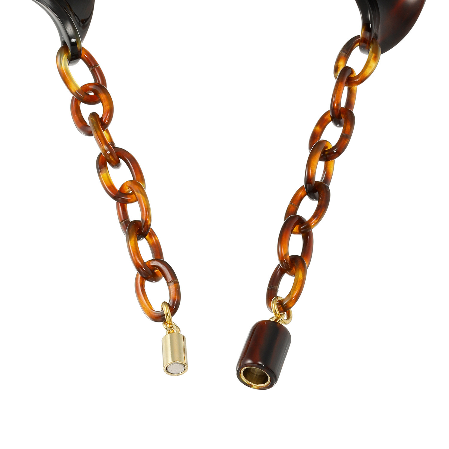 べっこう堂 本べっ甲上茨布＆無地 厚ひねりロングネックレス