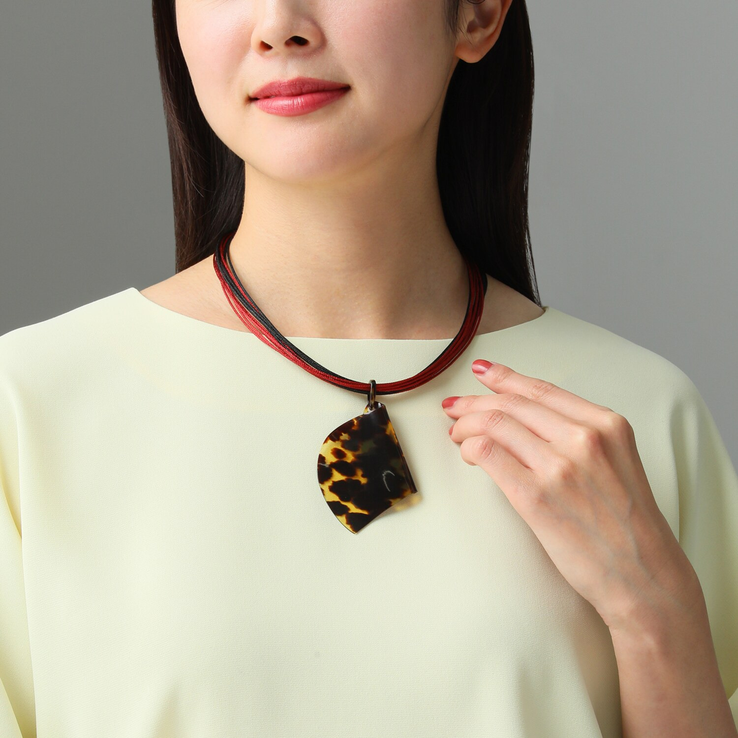 べっこう堂 本べっ甲茨布＆無地 折り曲げトップ コードペンダント