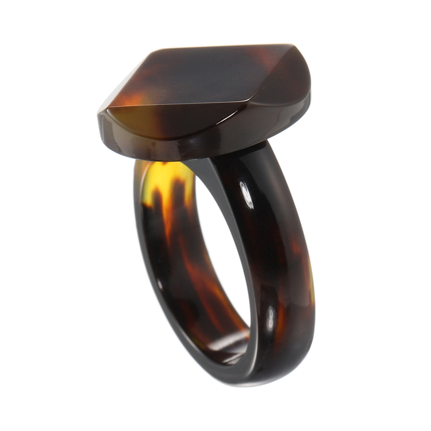 べっこう堂 本べっ甲茨布 オーバルデザイン カットリング