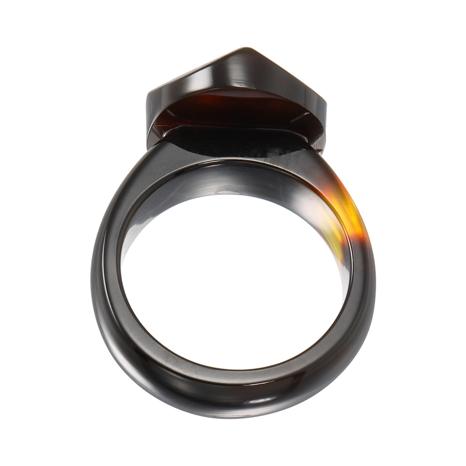 べっこう堂 本べっ甲茨布 オーバルデザイン カットリング