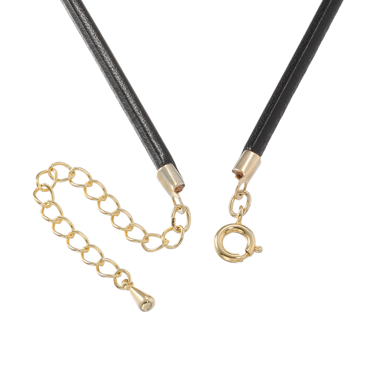 べっこう堂 本水もく＆ 本べっ甲茨布＆無地 しずくモティーフ レザーコードペンダント