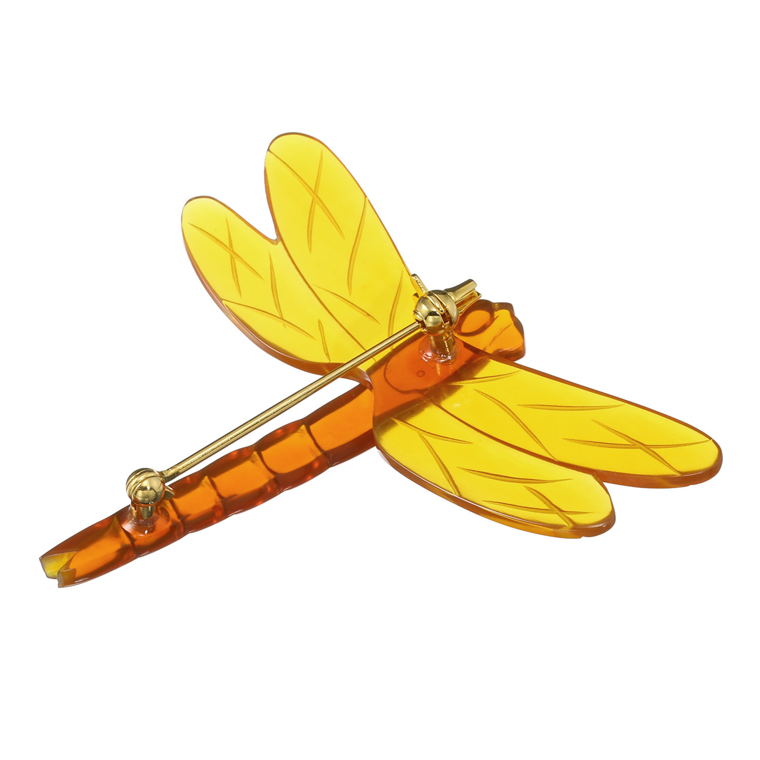 べっこう堂 本べっ甲 赤甲＆白甲 トンボブローチ