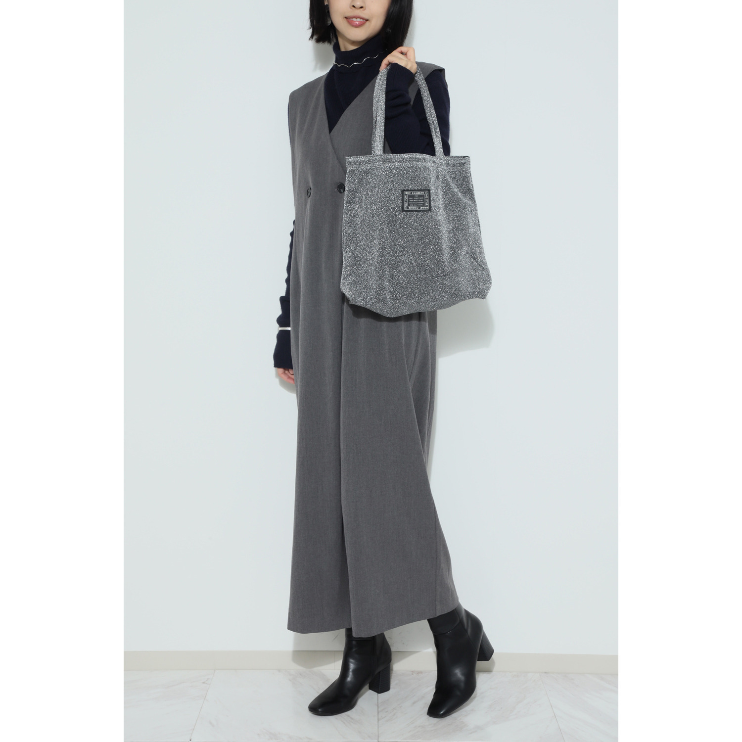 ラルジュ トートはたたんで ポシェットに収納！ バッグ２点セット