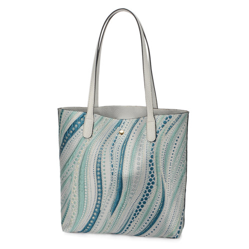 ラルジュ 波柄 リバーシブル　軽量 Ａ４トートバッグ