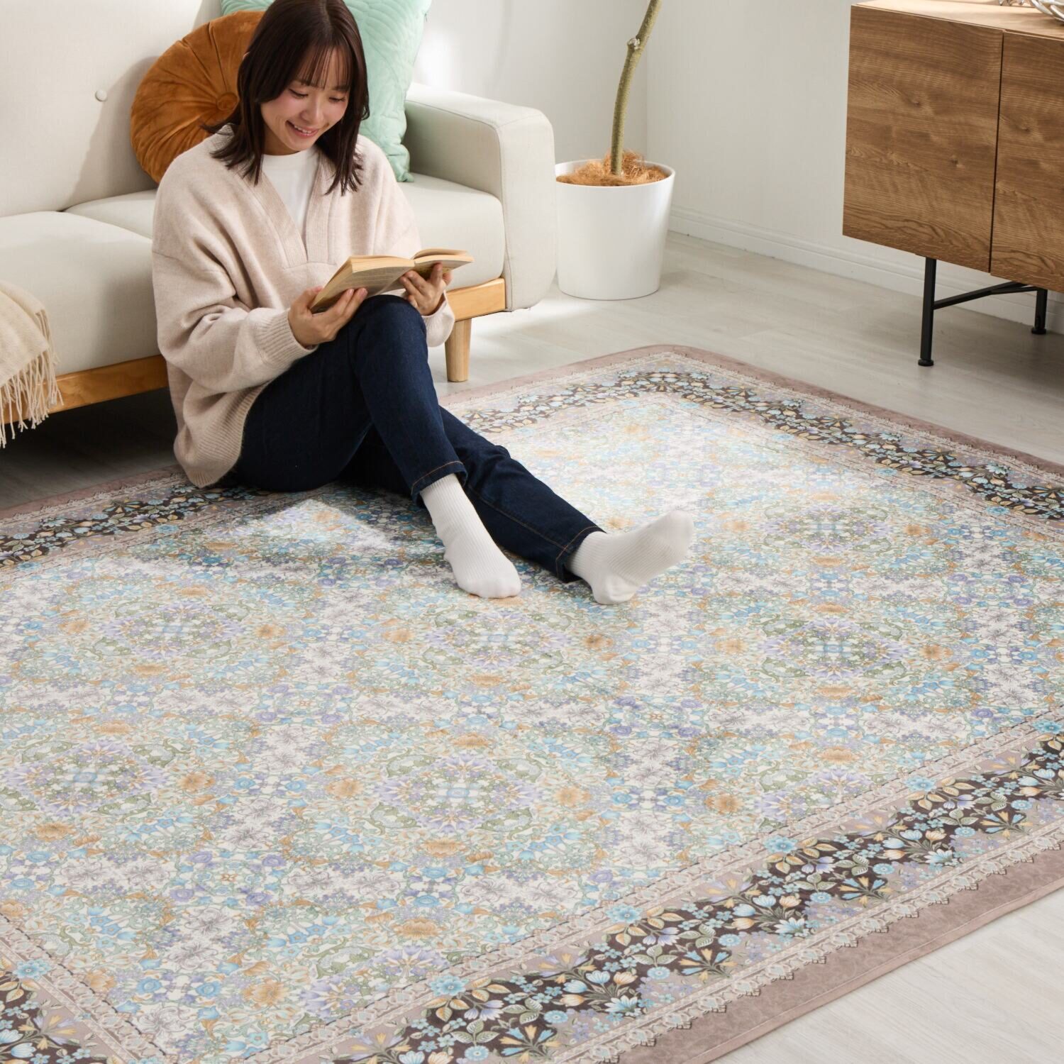 大津毛織 洗える・軽量・コンパクト スーパーファインペイント やわらかカーペット ＜長方形＞