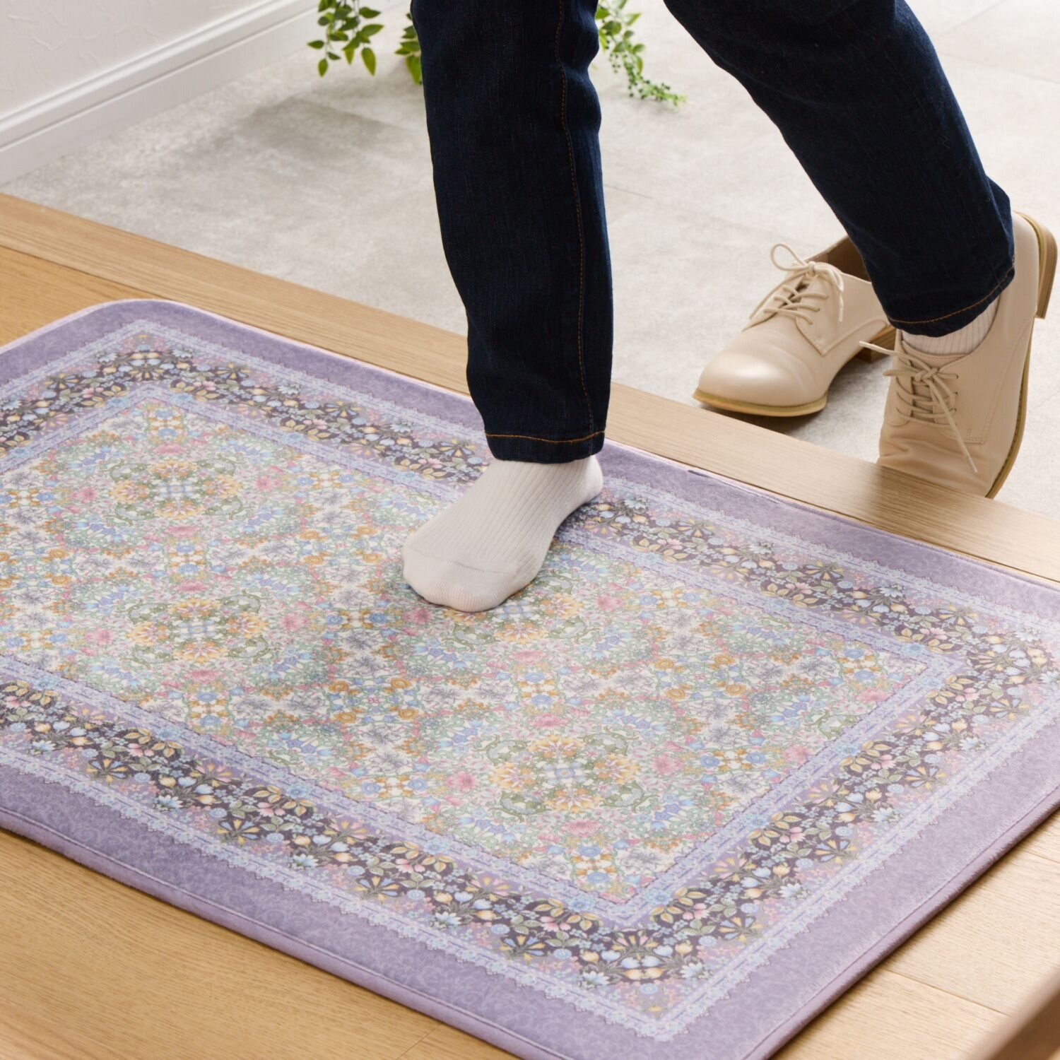 大津毛織 洗える・軽量・コンパクト スーパーファインペイント やわらか玄関マット