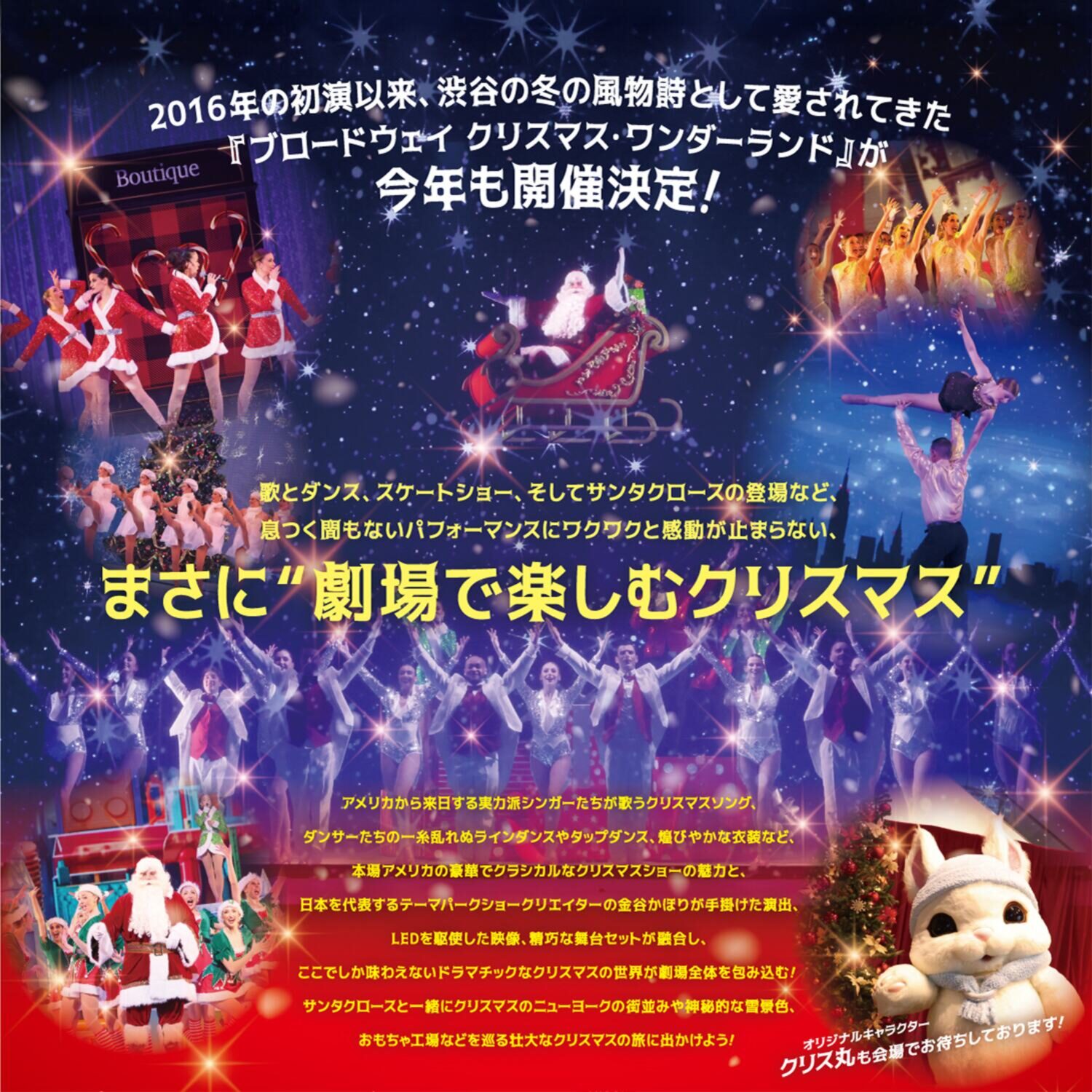 ブロードウェイ クリスマス・ ワンダーランド 公演チケット２枚セット ＜１２月１７日〜２５日＞