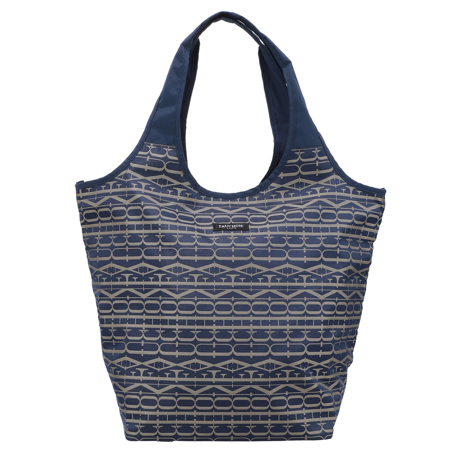 フォション 便利な底板付き ジャガード織 ポケッタブルマイバッグ