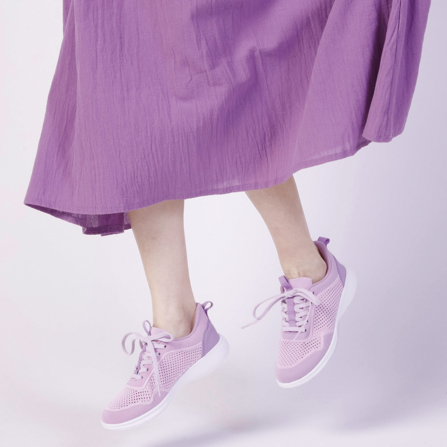 ラックラック 空飛ぶ洗える もっとラックラック♪ ストレッチ ニットスニーカー