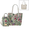 ラルジュ ボタニカルジャガード リバーシブル トートバッグ＆ ２ウェイショルダーバッグ ２点セット