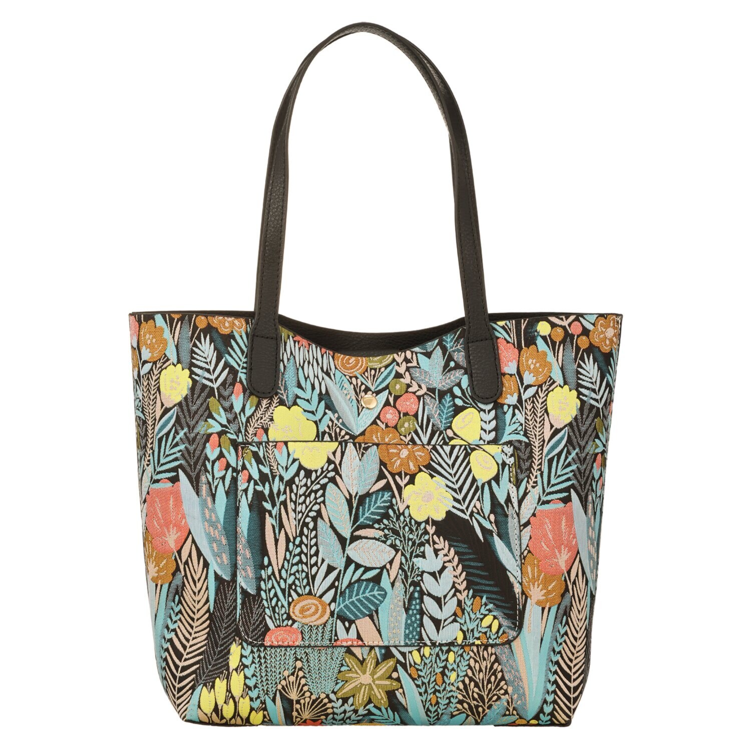 ラルジュ ボタニカルジャガード リバーシブル トートバッグ＆ ２ウェイショルダーバッグ ２点セット