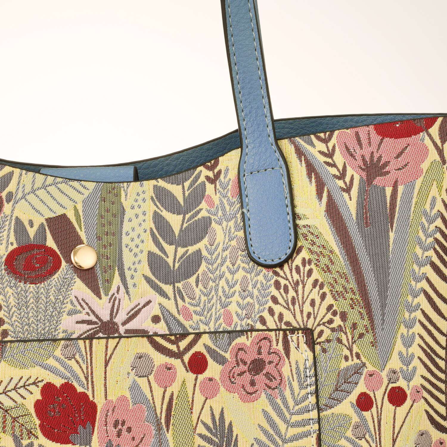 ラルジュ ボタニカルジャガード リバーシブル トートバッグ＆ ２ウェイショルダーバッグ ２点セット