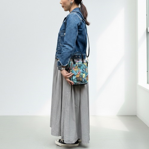 ラルジュ ボタニカルジャガード リバーシブル トートバッグ＆ ２ウェイショルダーバッグ ２点セット