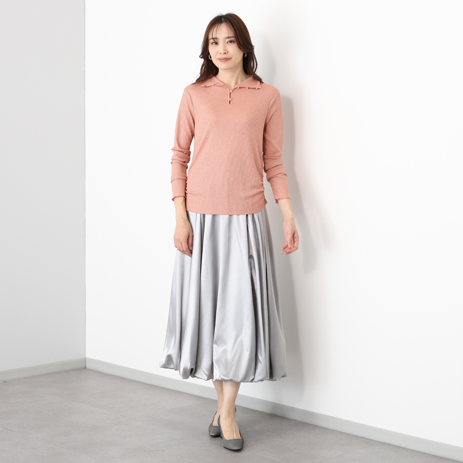 ビーウィズビー ラメ入りニット アレンジカラー キラキラプルオーバー