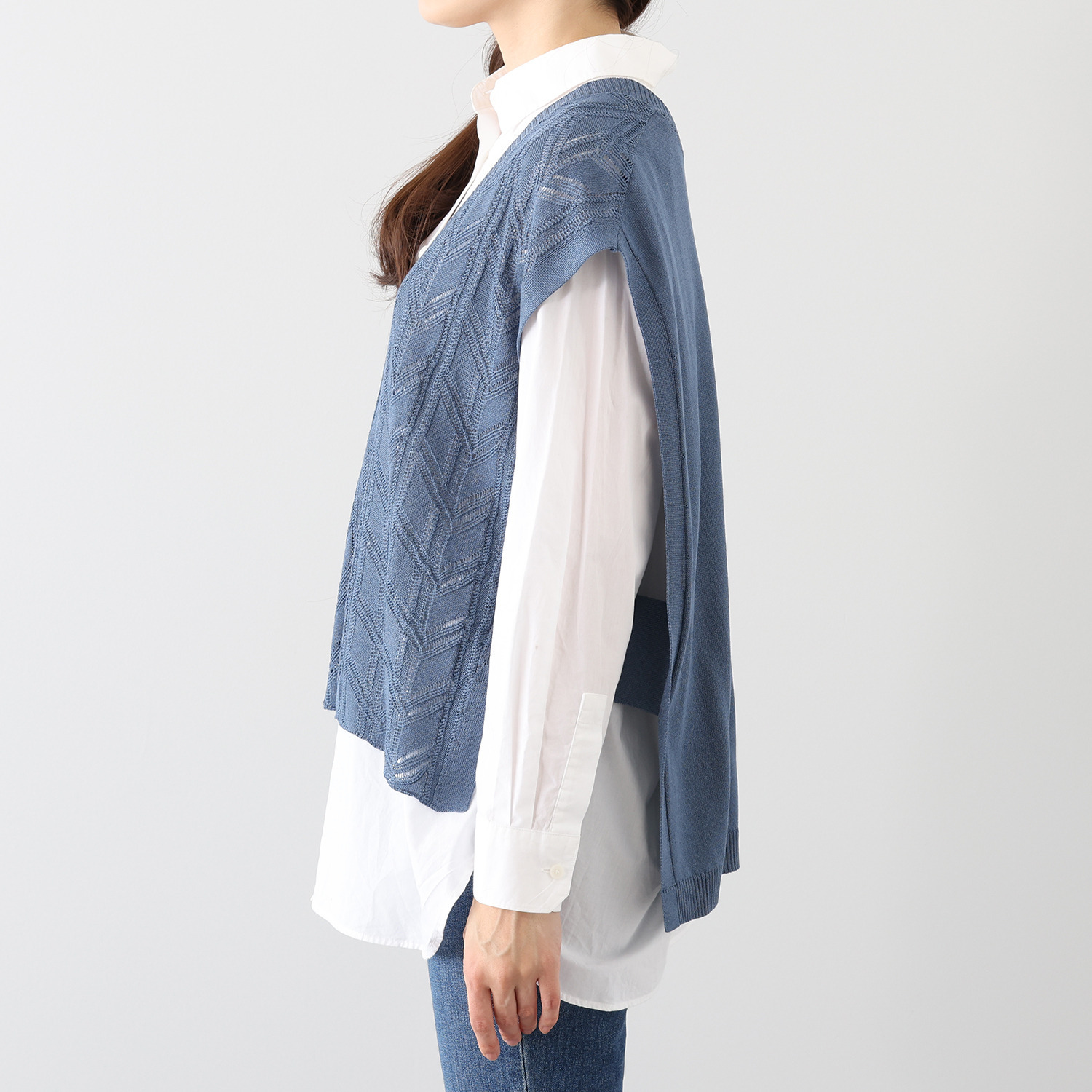 ビーウィズビー シャインスレッド 透かし編ベスト