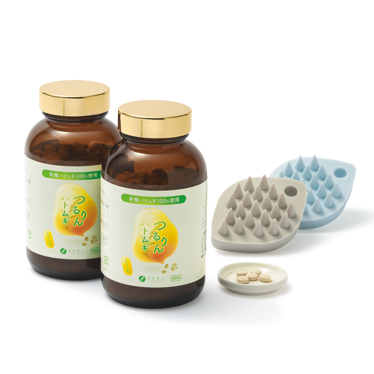 有機ハトムギ１００％使用 ハトムギパワーを まるごと凝縮 つるりんハトムギ２個＆ マッハツール２個セット