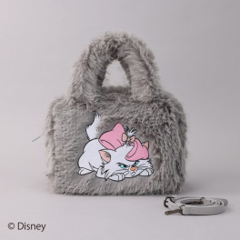 ベルモサ Disney Marie ふわふわフェイクファー 2ウェイ手提げバッグ <M>