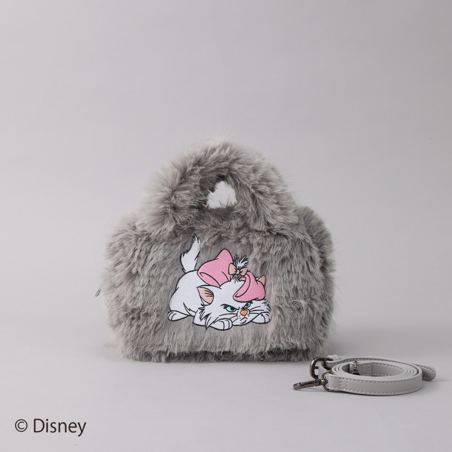 ベルモサ Ｄｉｓｎｅｙ　Ｍａｒｉｅ ふわふわフェイクファー ２ウェイ手提げバッグ ＜Ｓ＞